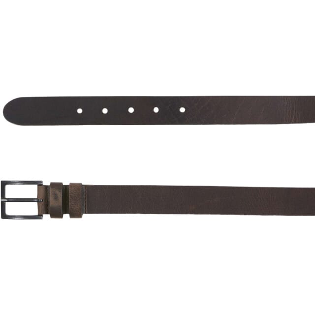 No Excess Belt leather buckle dark brown