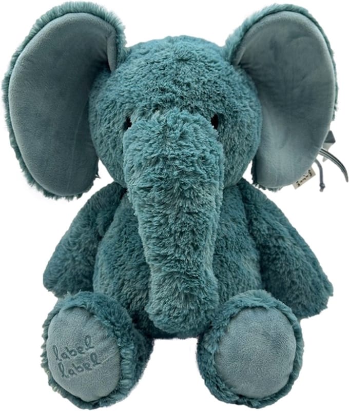 Label Label Elephant Elly Blauw 34 cm Knuffel