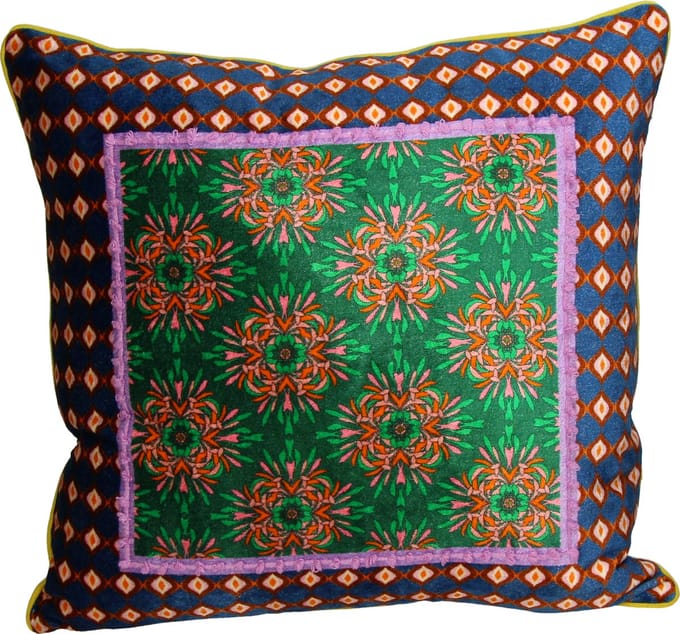 Kussen Retro Fluweel Paars 45x45cm