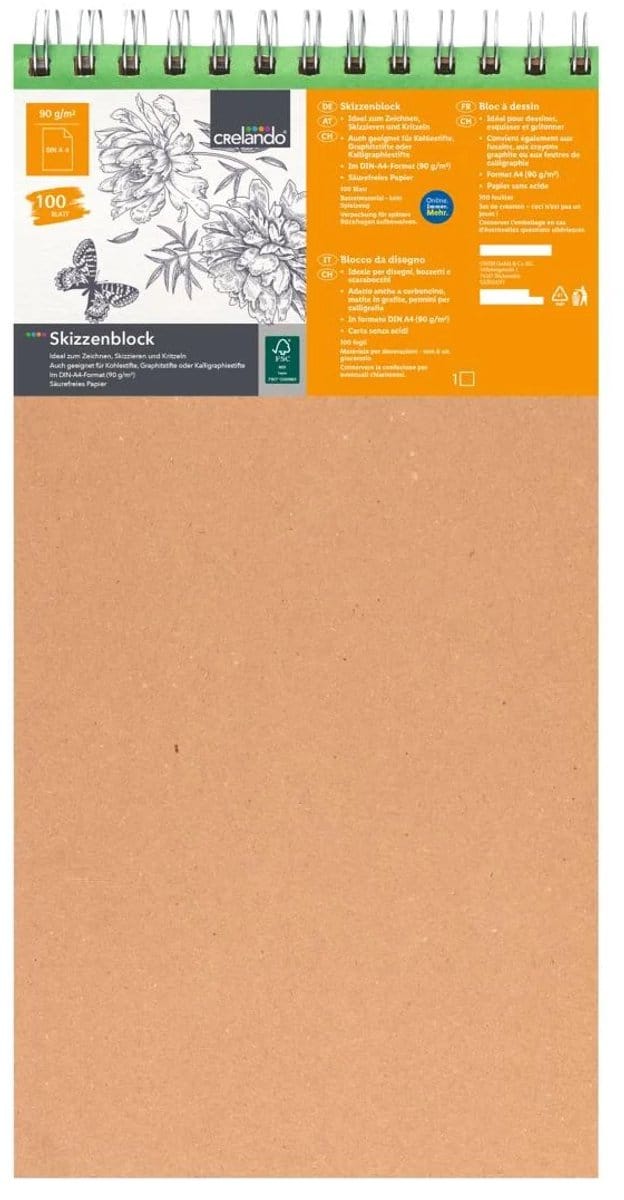 Crelando Schetsblok A4 - 100 Vellen - 90 gsm - Zuurvrij papier