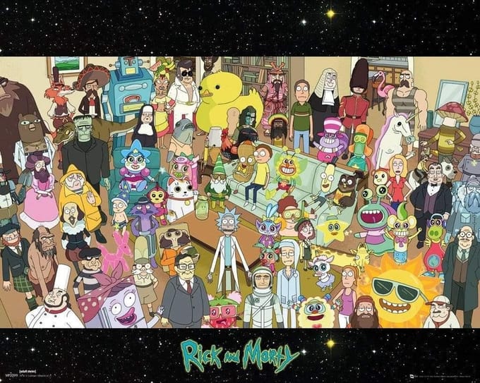 GBeye Poster - Rick And Morty Cast - 50 X 40 Cm - Multicolor