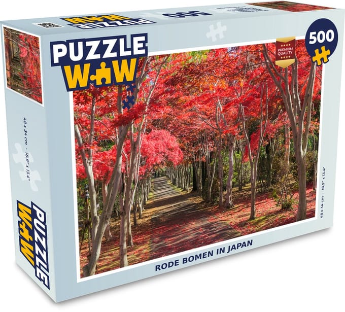 Puzzel Rode bomen in Japan - Legpuzzel - Puzzel 500 stukjes