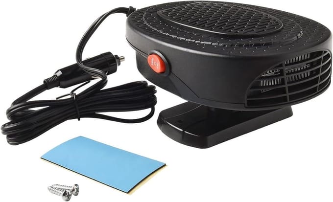 Auto Verwarming Ventilator - Auto Ontdooier - Snelle Verwarming - 360 Graden Rotatie - 12V 150W - Zwart