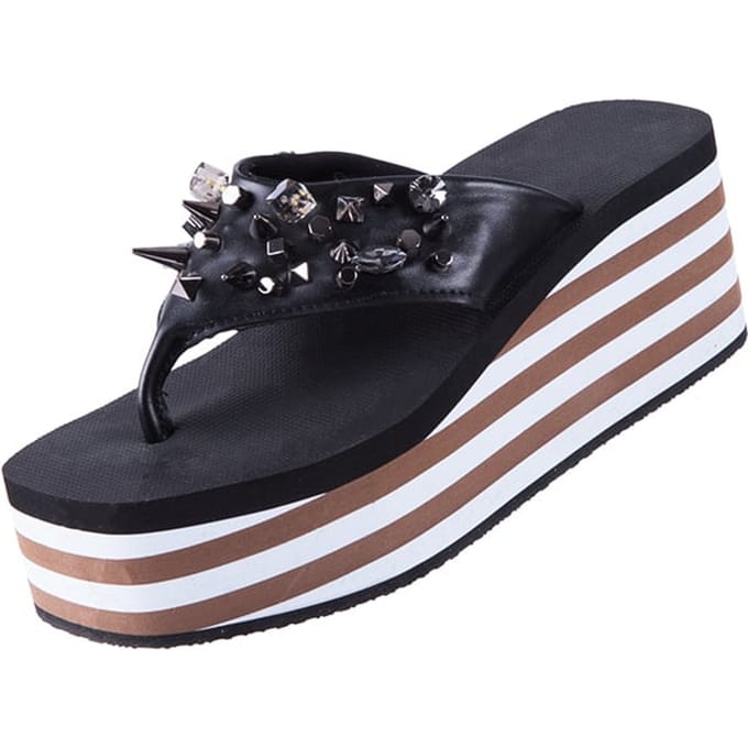 Luxe teenslipper in taupe