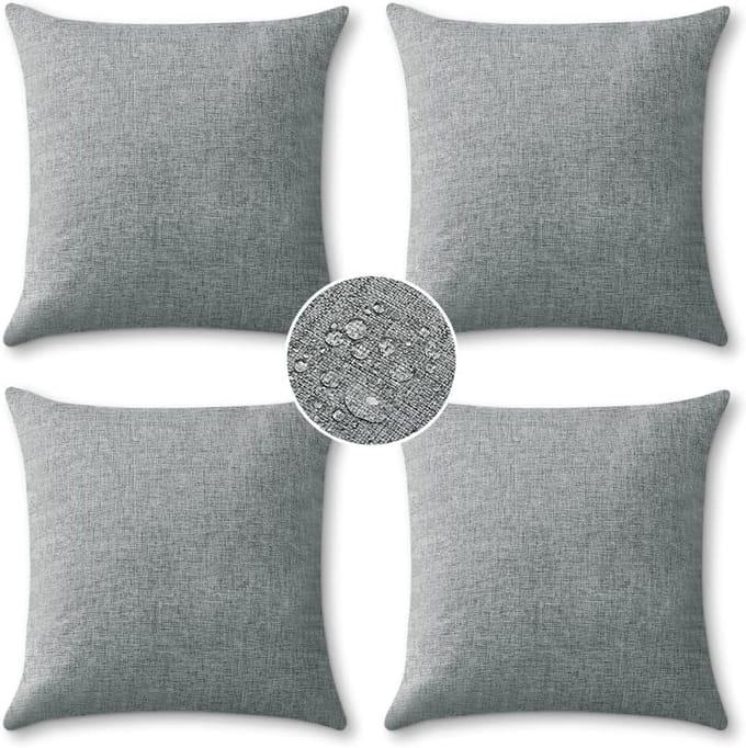Set van 4 Waterdichte Sierkussenslopen Buiten 45x45 cm voor Terras en Tuin