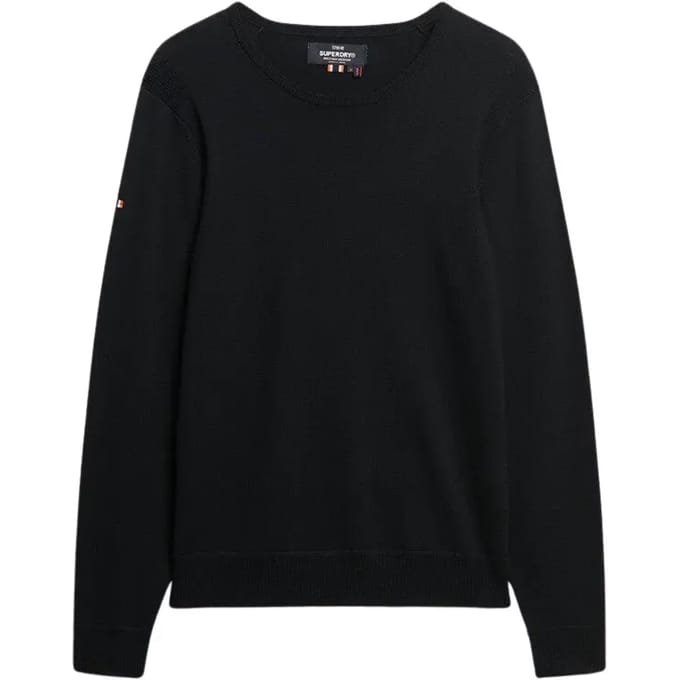 Trui Superdry Pull Mérinos Noir