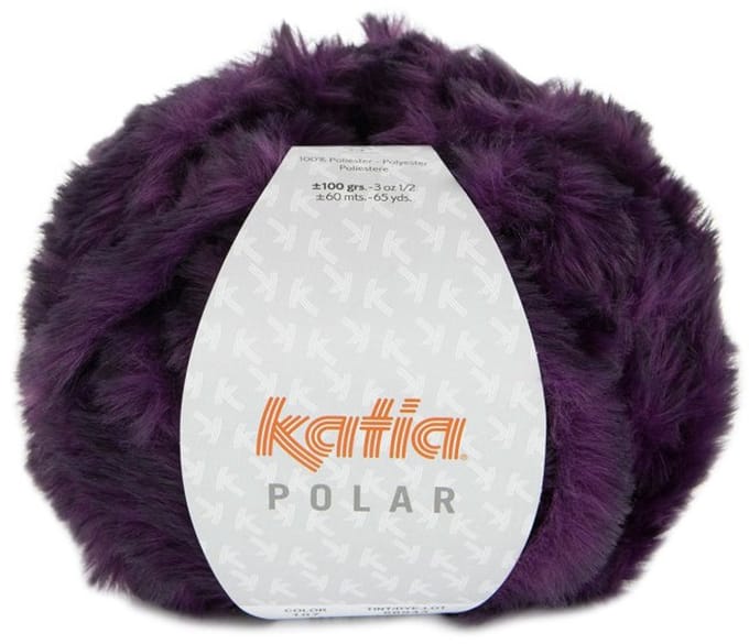 Katia Polar - 107 aubergine-zwart - Polyester Garen