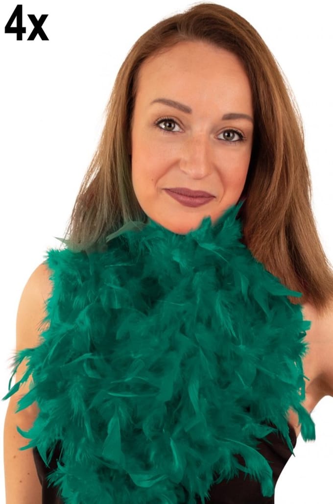 4x Boa smaragd groen 180 cm. 50 gr.