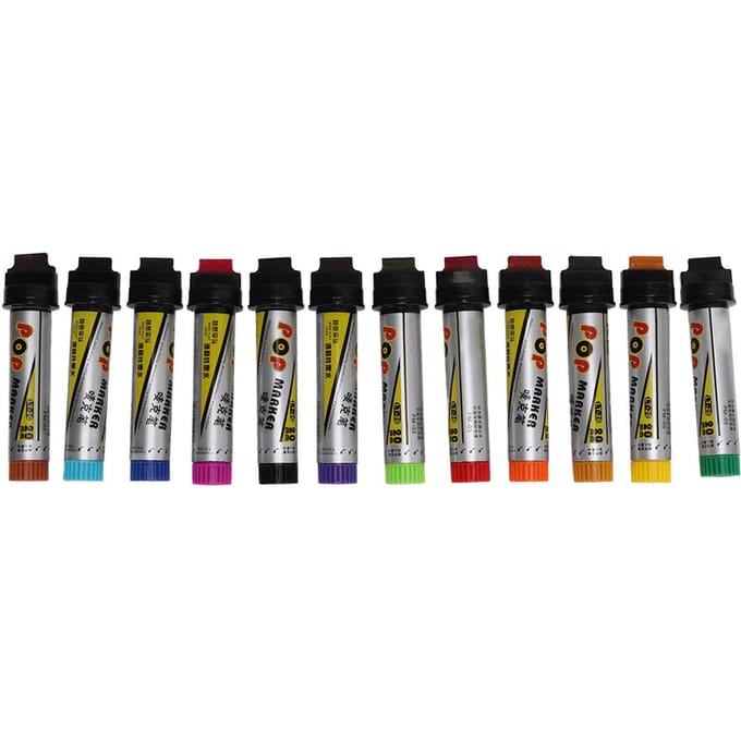 12 Stuks Posca Verfmarkers Veilig Brede Toepassing Sneldrogend Waterdicht Handig Ontwerp Marker voor gray