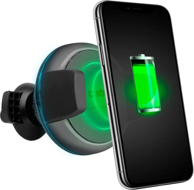 Draadloze oplader, autohouder GSM. Fast charge iPhone X, iPhone 8, Samsung Galaxy S9, Galaxy S8, Google Nexus 6