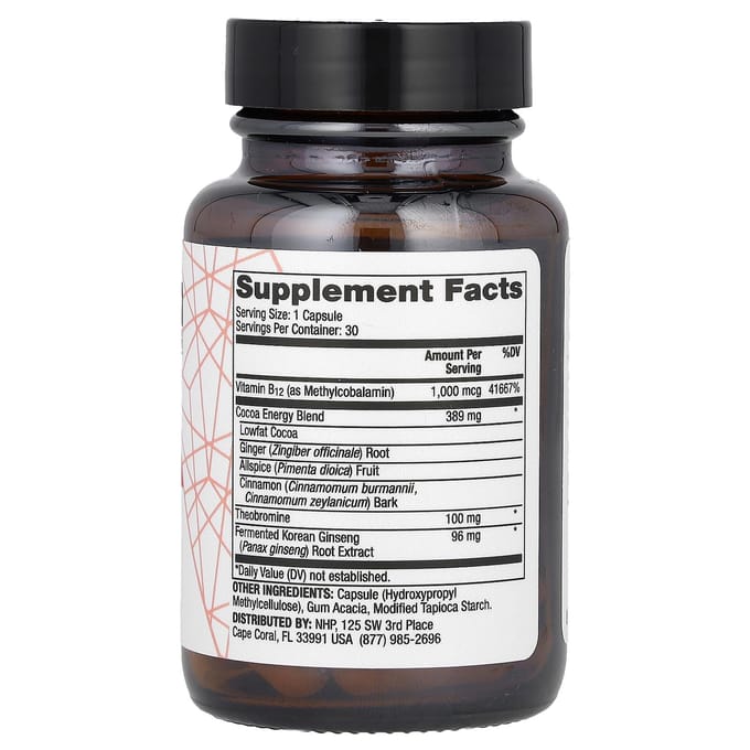 Dr. Mercola, Pure Power, Energieversterker, Ginseng + B12, 30 capsules