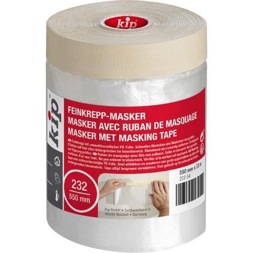 Kip 232 folie masker met premium afplaktape 550mmx33m
