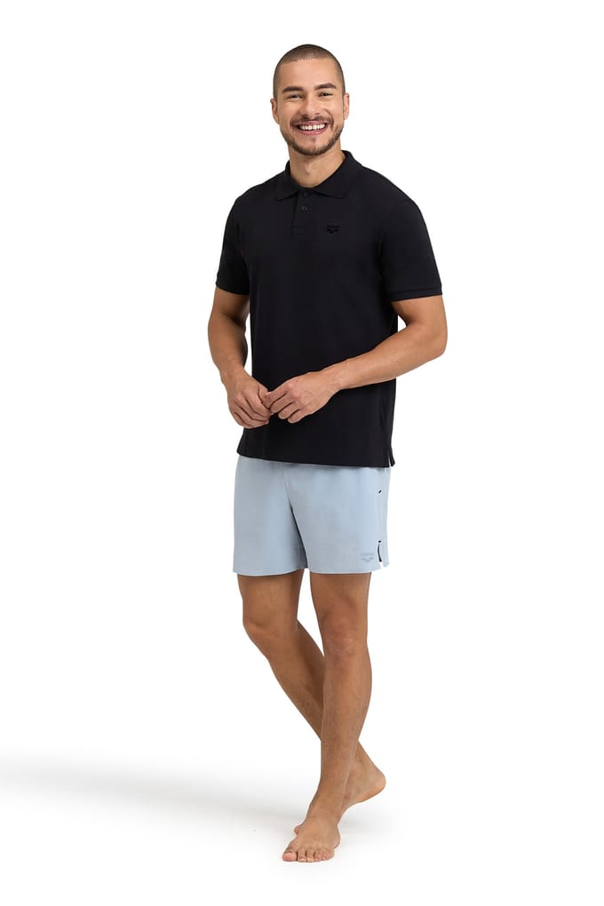 Arena Poloshirt Solid Cotton Piquet Black-asphalt Größe: S | Poloshirts Outlet | Herren | Schwarz