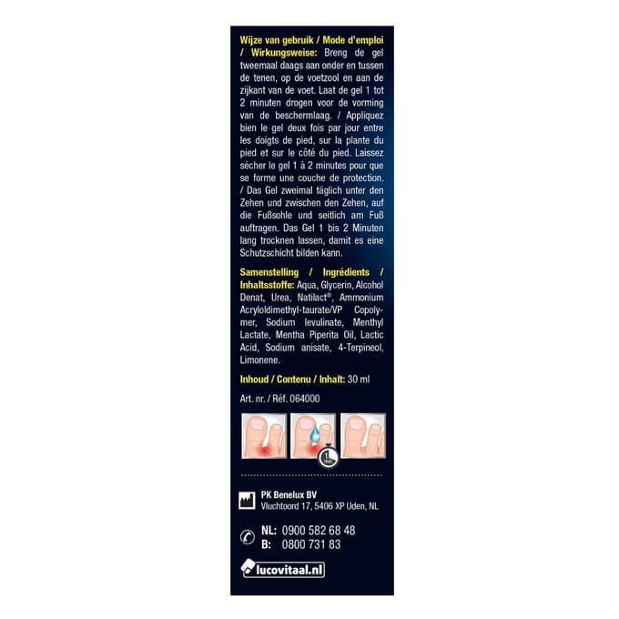 Lucovitaal Voetschimmel Gel Zwemmerseczeem 30 ml
