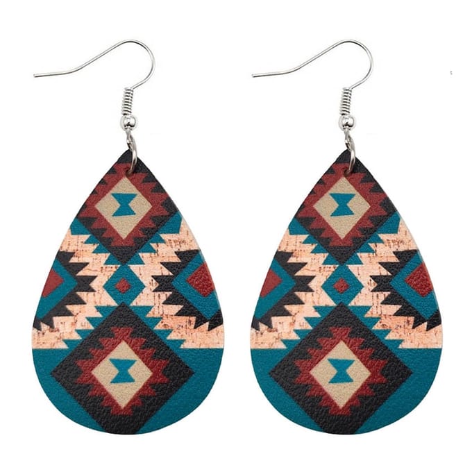Jomide Oorhangers Retro Print - Zigzag - 2
