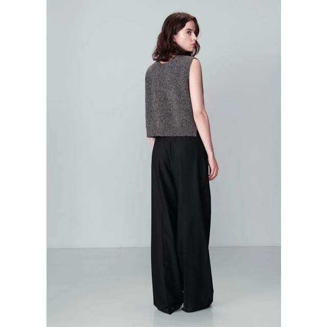Grijs gebreid gilet Nars - Grace & Mila