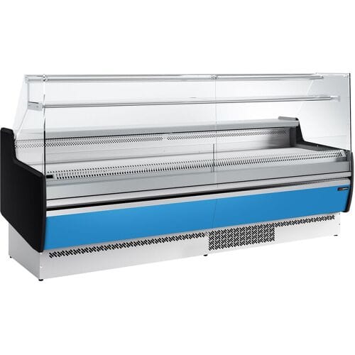 GGM Gastro Kühltheke - 2560mm - 1 Ablage - Frontblende Hellblau