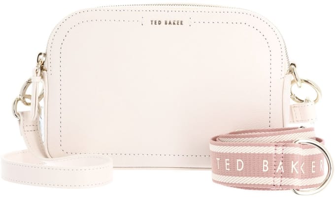 Ted Baker schoudertas Luceele Webbing Leather Crossbody Bag Ivory crème