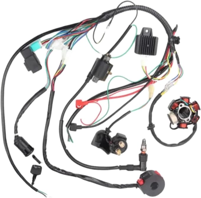 Ontsteking Spoel Kit - CDI Stator Kabelboom - Motor Starten - Verbeterde Efficiëntie - 5 Pinnen - Zwart