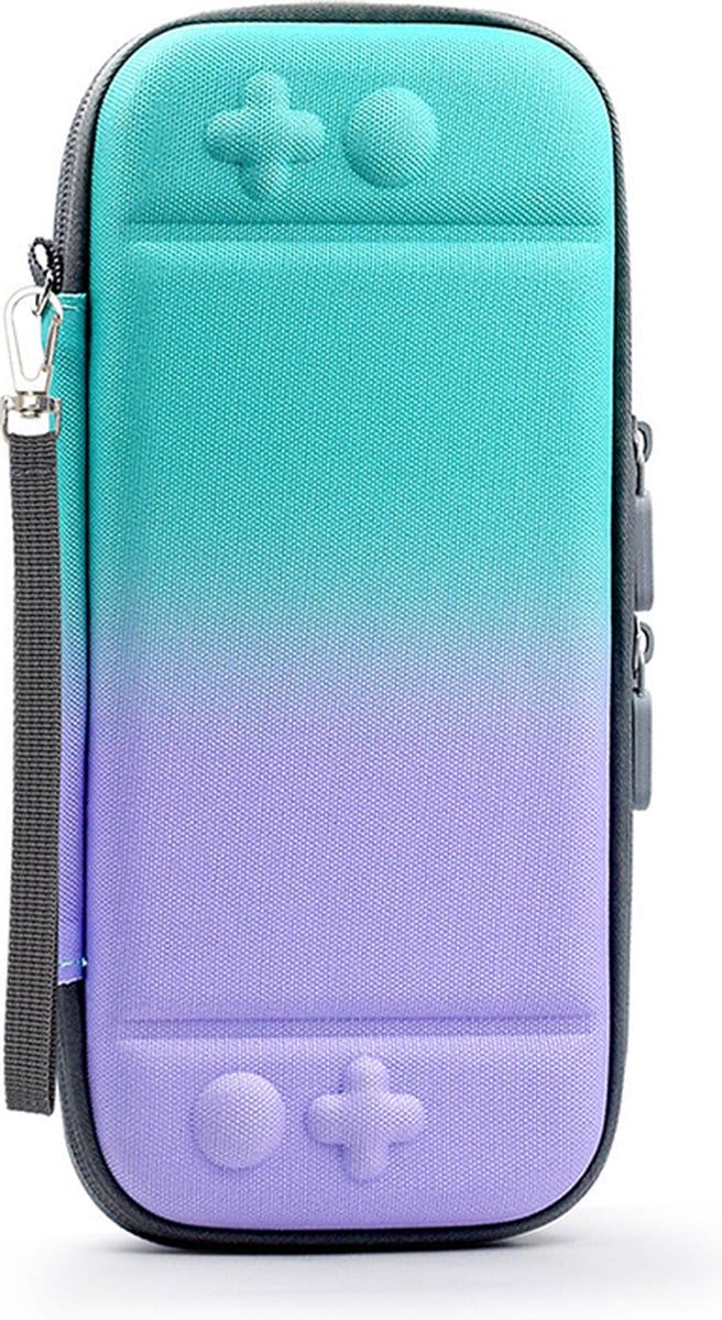 Switch case - Travel case - Blauw Paars - Nintendo Switch Accessoires - Geschikt voor Nintendo Switch