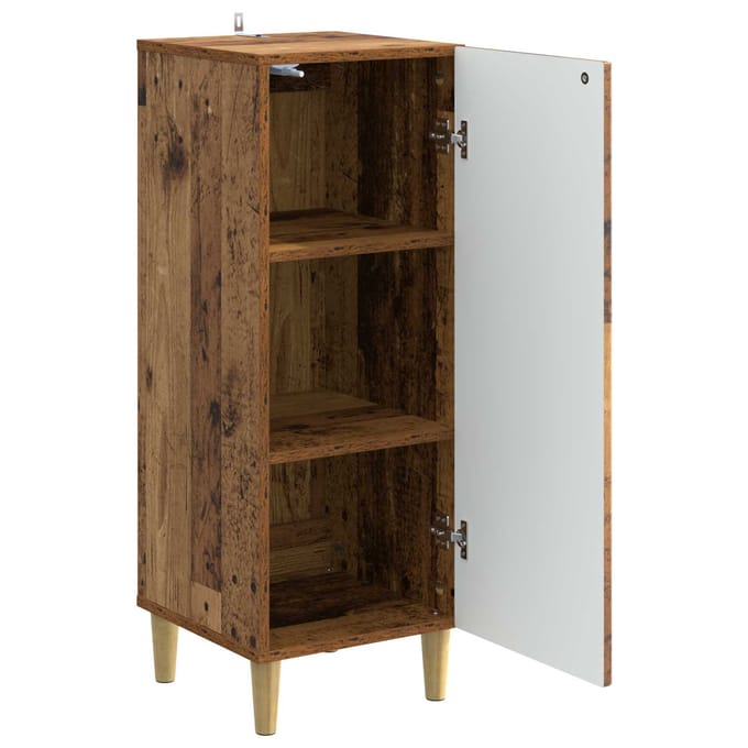 vidaXL - Dressoir - Oud - hout - 33 - x - 34,5 - x - 90 - cm - Bewerkt - hout