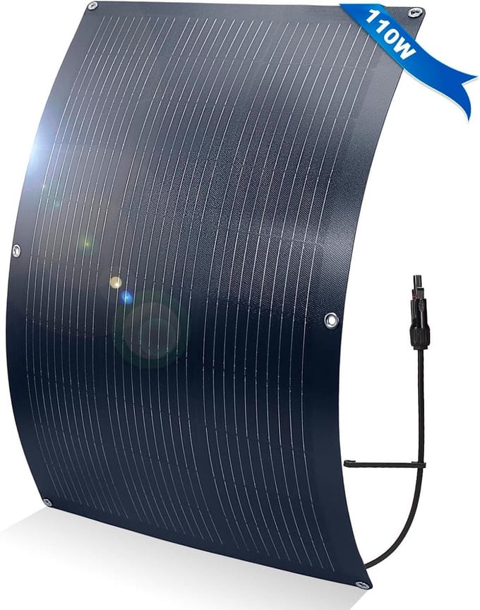 Flexibel 110W Monokristallijn Zonnepaneel voor Boot, Camper en Dak