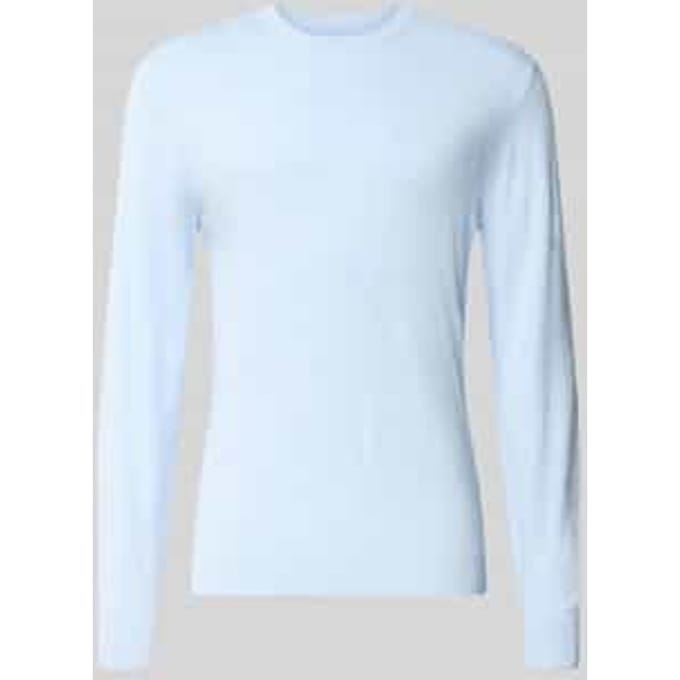 Gebreide pullover met geribde ronde hals