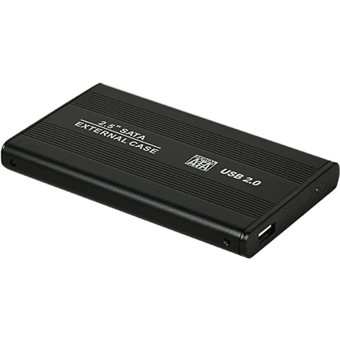 USB2.0 draagbare harde schijfbehuizing 2,5 inch externe SATA HDD-behuizing USB2.0 aluminiumlegering behuizing voor zwart