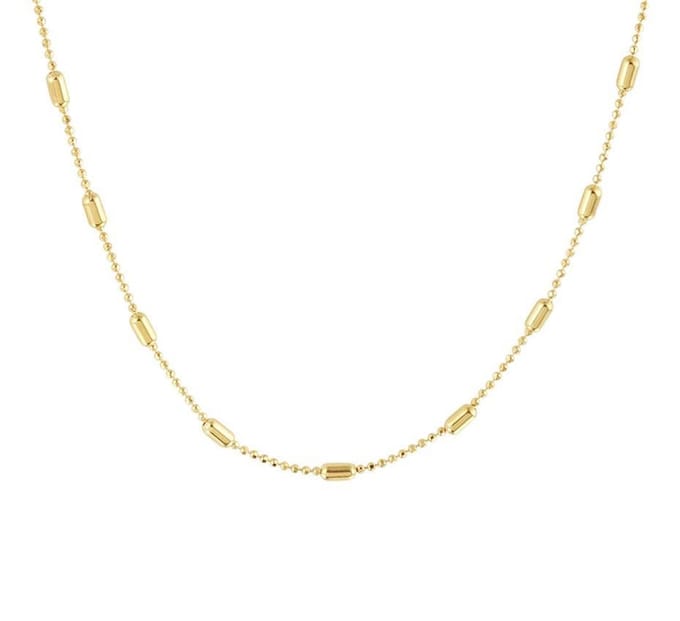 YO&NO - Ketting - Zilver verguld - Staafjes - 2,0 mm - 40 + 4 cm - Zilver 925