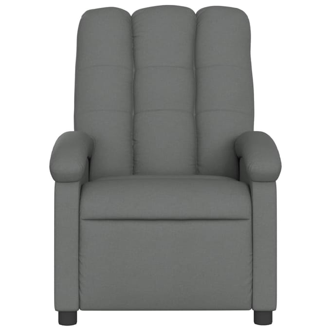 vidaXL - Relaxfauteuil - Donkergrijze - Stof