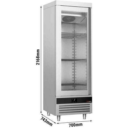 GGM Gastro Kühlschrank Edelstahl PREMIUM - 600 Liter - mit 1 Glastür
