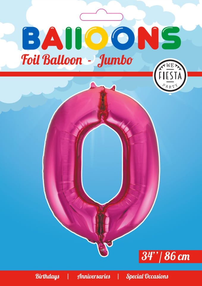 Folieballon 34" nmr. 0 - Roze