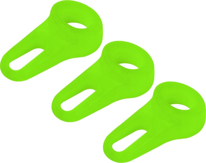 Deltafix Block it Deurwig - 3x - fluor groen - TPE kunststof - 12 x 3,8 cm - deurstopper