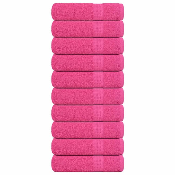 vidaXL - Handdoeken - FROGN - 10 - st - 50x100 - cm - 360 - g/m² - roze