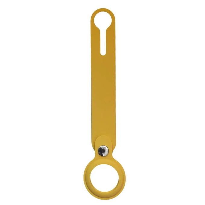 Silicone Lus Sleutelhanger - Geel - Geschikt Voor AirTag