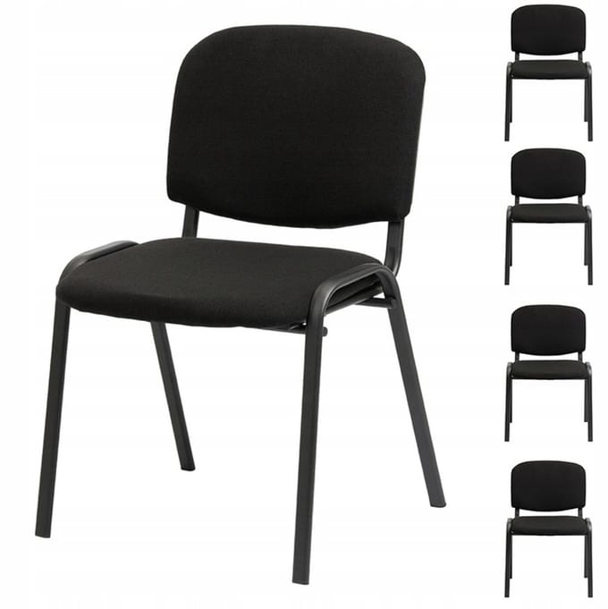 Bankietowo ISO - Conferentiestoel - Zwart - Ergonomische Constructie - Met Atest