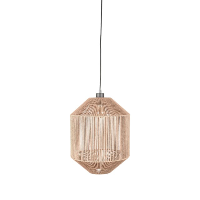 LABEL51 Ibiza Hanglamp - Naturel - Stof - 1-Lichts Cilinder