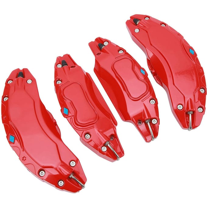 4 stuks 19in 20in Wielnaaf Remklauw Covers Aluminiumlegering Schijfrem Remklauw Beschermkap rood