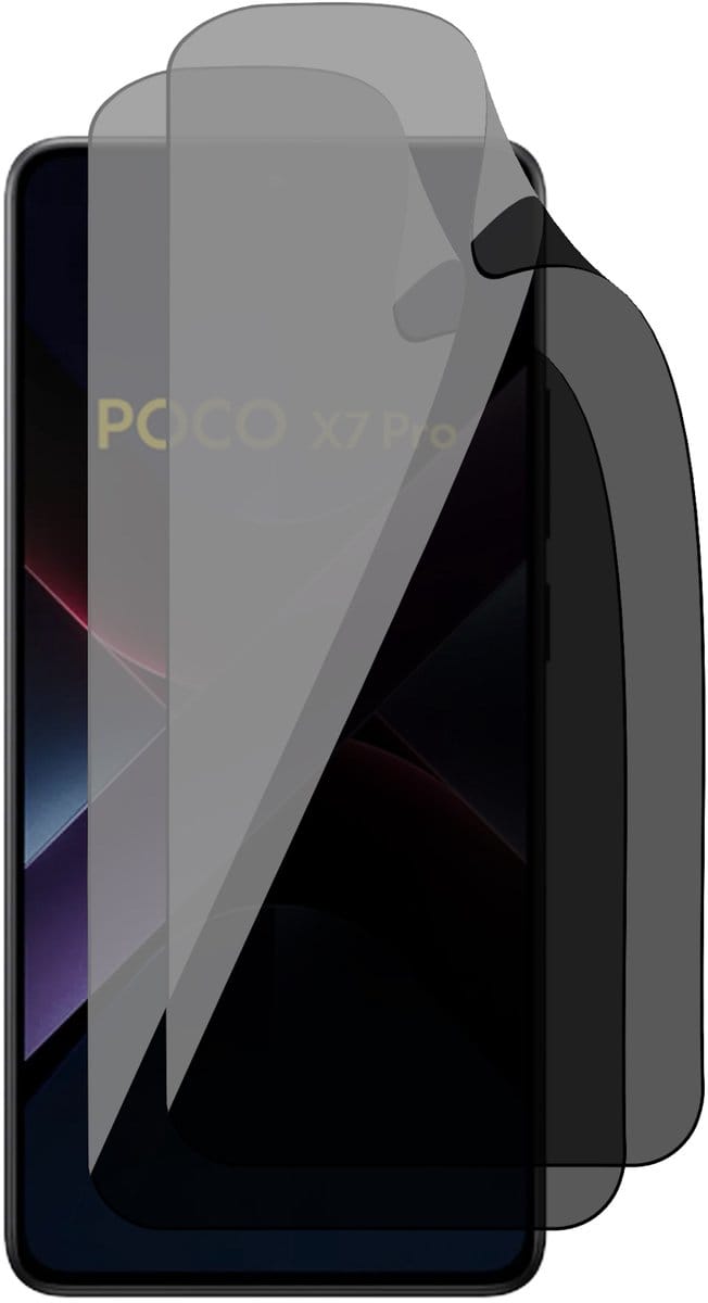 Privacy Screenprotector geschikt voor POCO X7 Pro - 2x FlexGuard Screen Protector