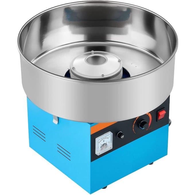 Machine à barbe à papa commerciale Électrique Sucre Filé Fabricant 1000W Bleu