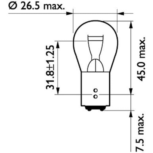 Gloeilamp, mist-/achterlicht PHILIPS 13499CP