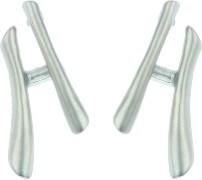 Behave - Oorknoppen dames mat zilverkleur - 3 cm