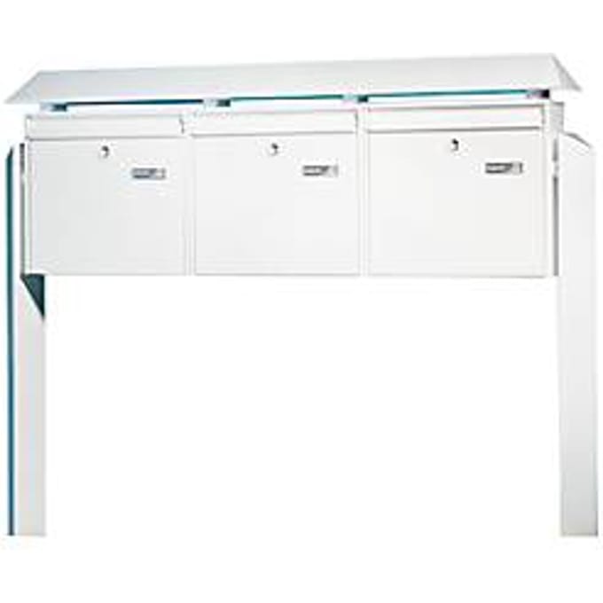 Brievenbus-unit Terzo, 3-voudig, wit