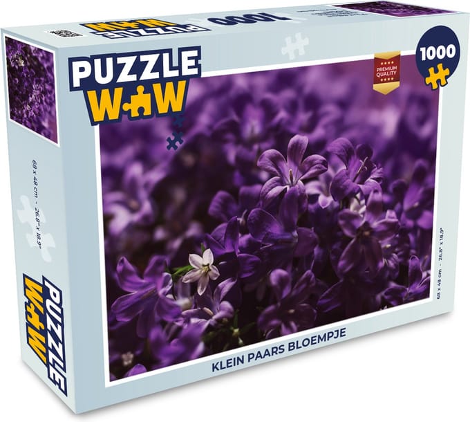 Puzzel Klein paars bloempje - Legpuzzel - Puzzel 1000 stukjes volwassenen
