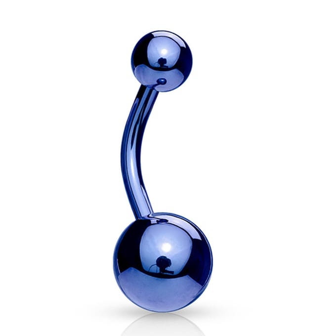 Piercing titanium basis - blauw - LMPiercings