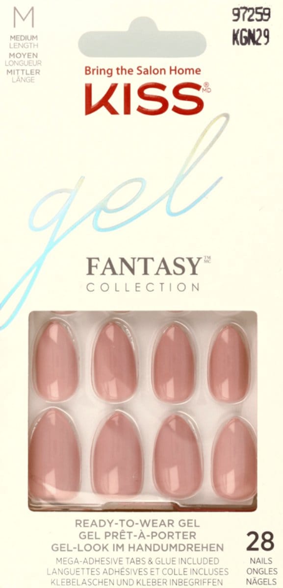 Kiss KGN29 x28 M - Kunstnagels - Maat M, 28 stuks
