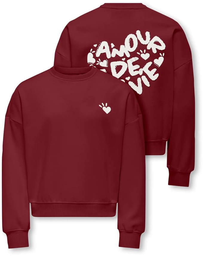 Kids trui TAMMIE Cabernet Amour/Cloud Dancer Relaxed Fit
