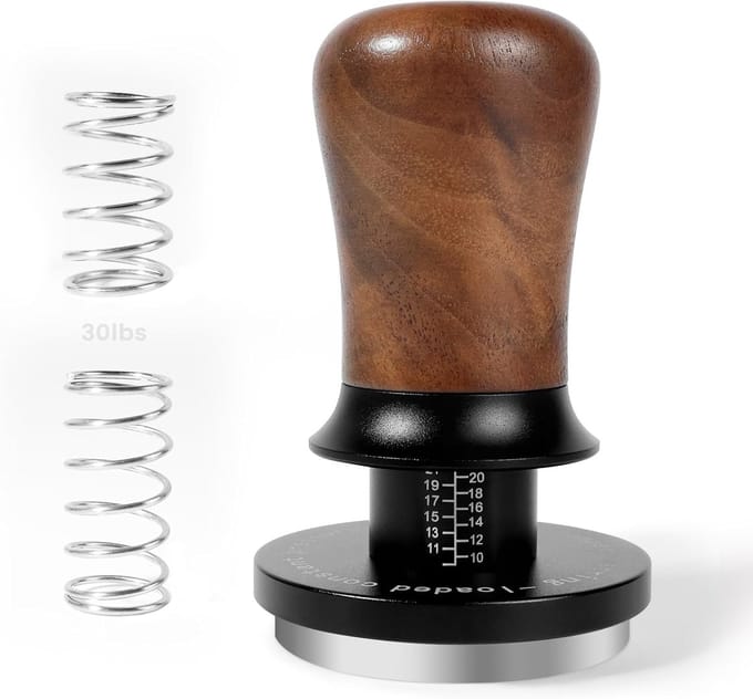 Koffie Stamper - Espresso Drukker - Consistente Espresso - Zelfnivellerend Ontwerp - 54 mm - Hout