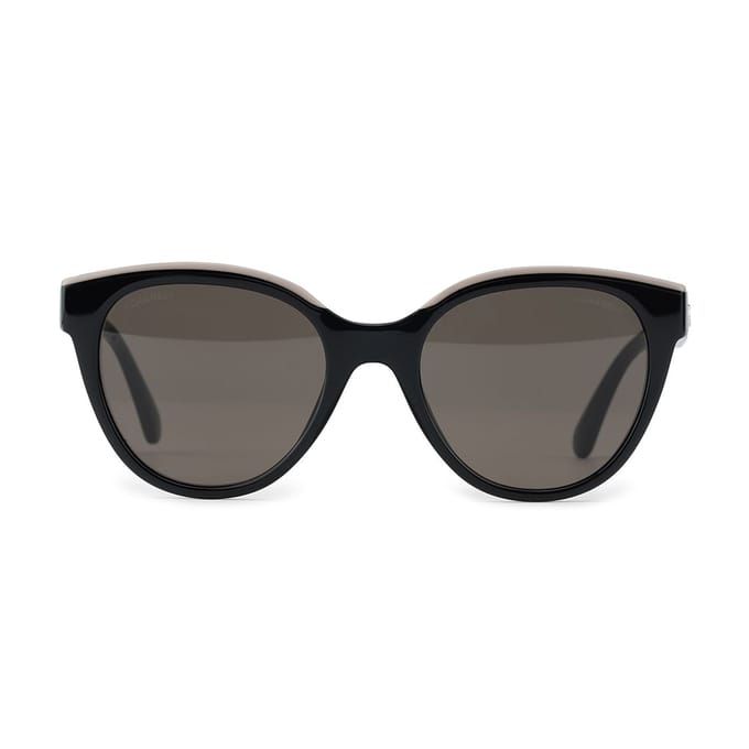 Lunettes de soleil Chanel Papillon Lunettes de soleil unisexes Noir Beige Marron CH5414-C534/3 Basic Packaging-Eyeglass Case+Box gray