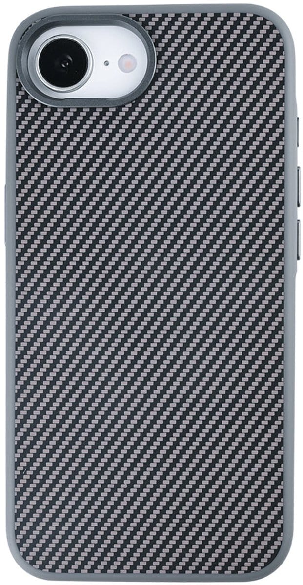 Rixus Mag Carbon With MagSafe For Apple iPhone 16e, 17e Titanium Grey